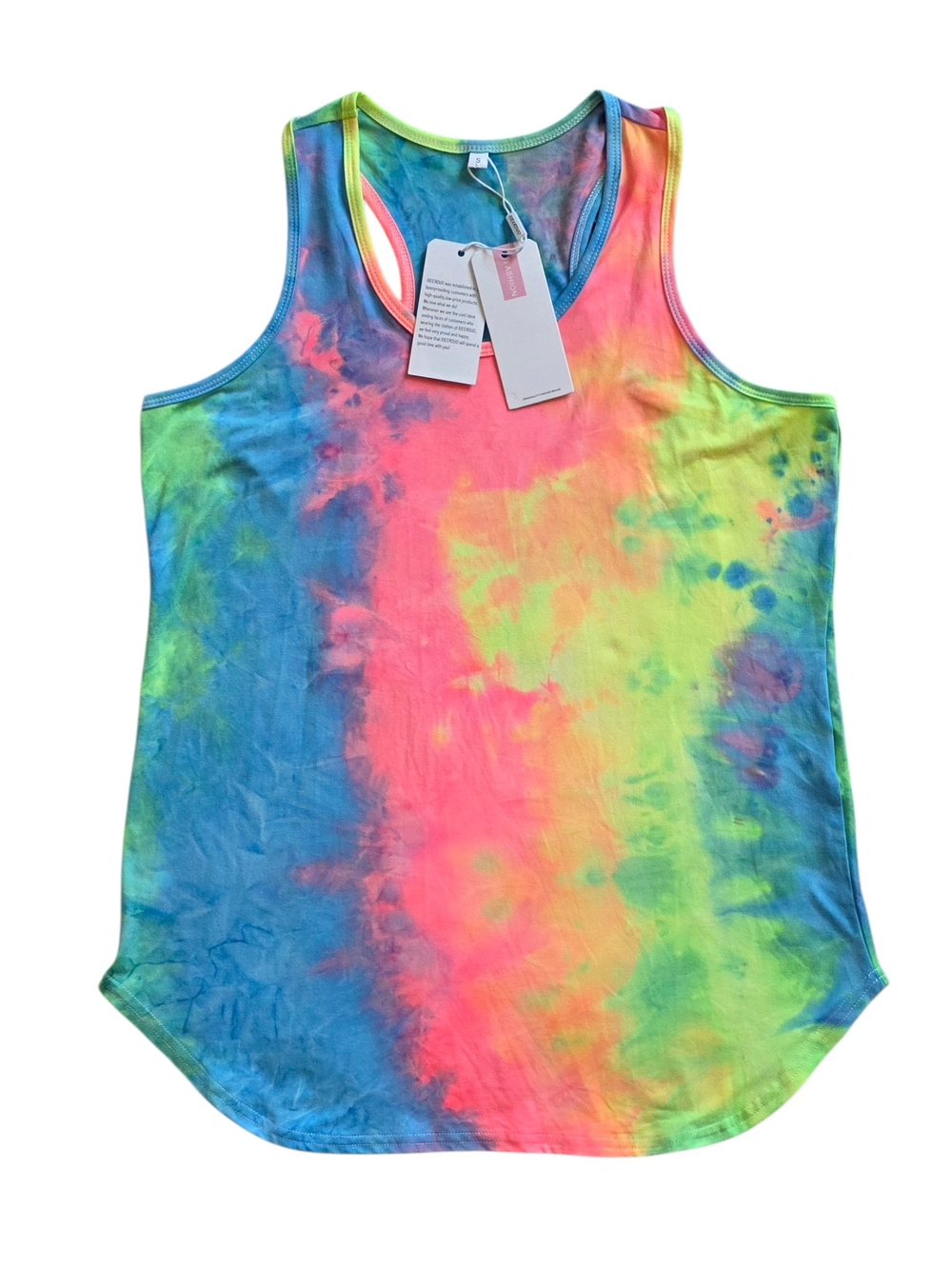 Vibrant Small Tie Dye Racerback Tank Top Xieerduo New With Tags Workout Yoga